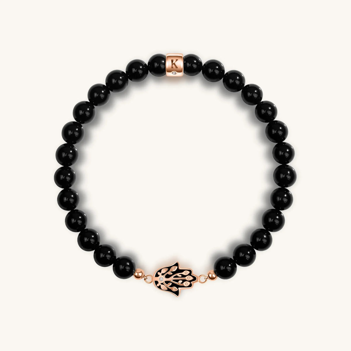 Improved Endurance Hamsa Black Onyx Bracelet
