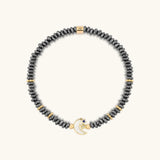 Lunar Sanctuary Moon & Star Hematite Bracelet