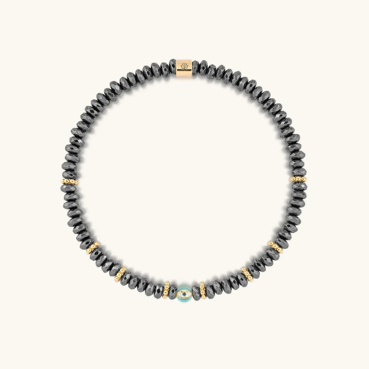 Earth Guardian Hematite Evil Eye Bracelet