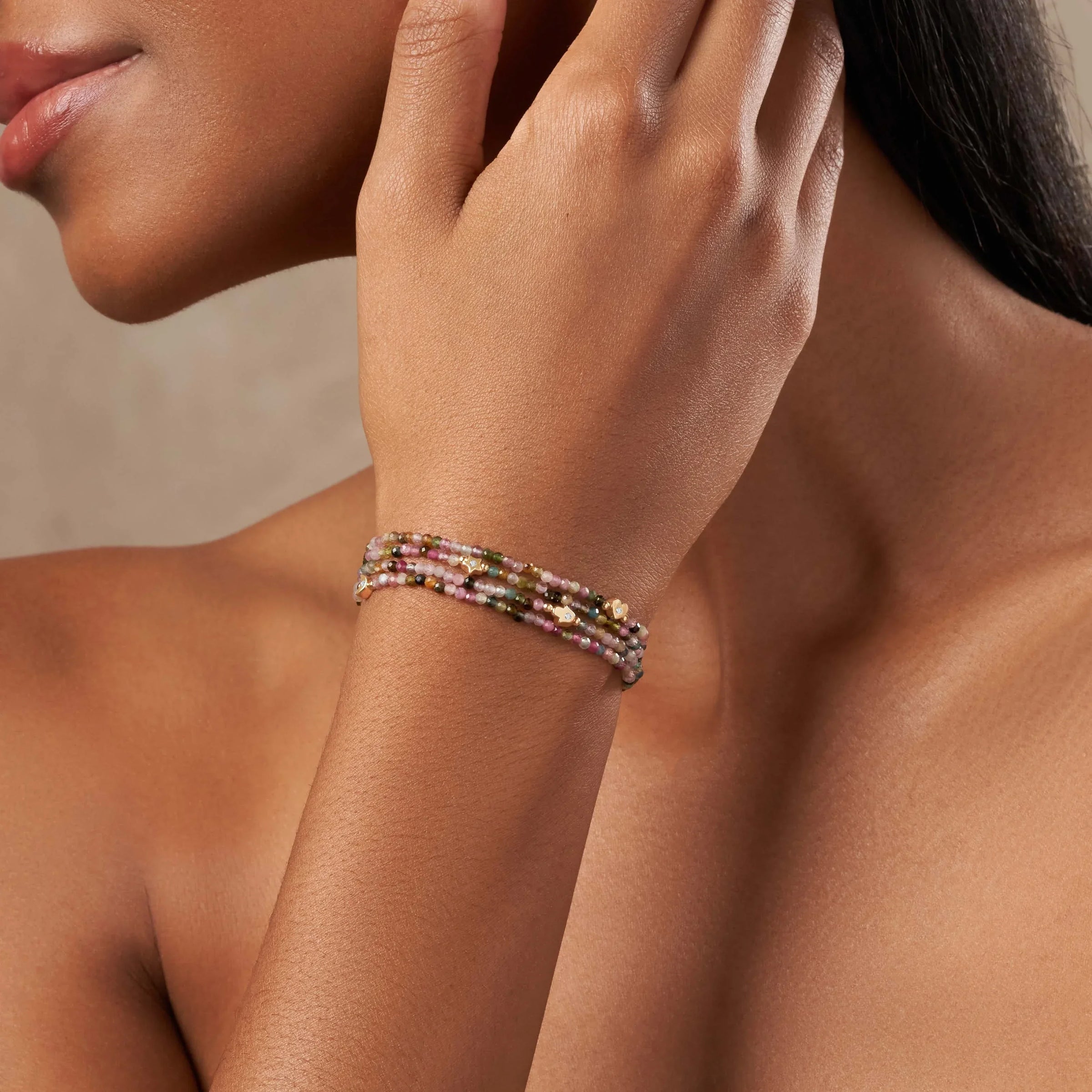 Helping Hand Watermelon Tourmaline Bracelet