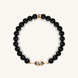 Expanding Consciousness Black Onyx Evil Eye Charm Bracelet