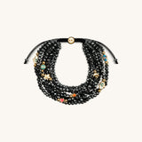 Stay Grounded - Hematite Enamel Multi Charm Bracelet