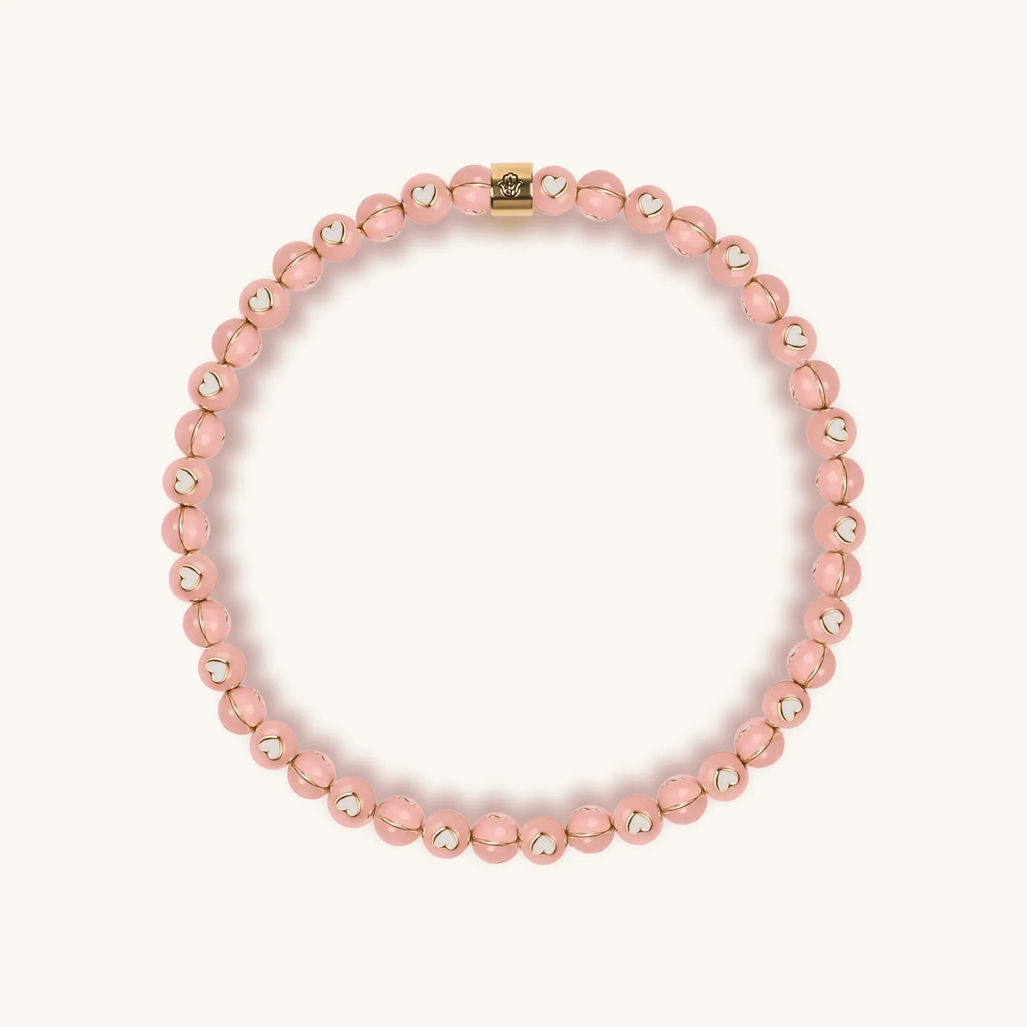 Profound Love Pink Enamel Heart Charm Bracelet