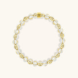 Pure Spirit White Enamel Evil Eye Charm Bracelet