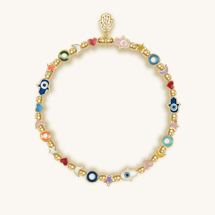 Spiritual Blessings Enamel Multi Charm Bracelet