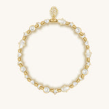 Subtle Balance White Enamel Multi Charm Bracelet