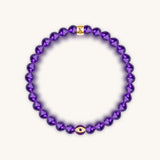 Calming Reflection Amethyst February Birthstone Evil Eye Bracelet
