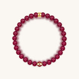 Conscious Motivation Ruby Agate July Birthstone Evil Eye Bracelet