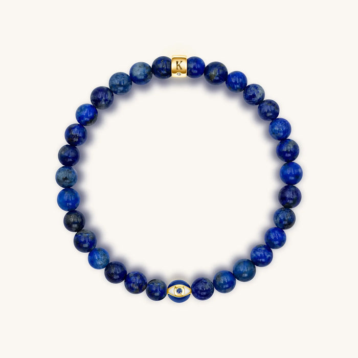 Wise Guidance Lapis September Birthstone Evil Eye Bracelet
