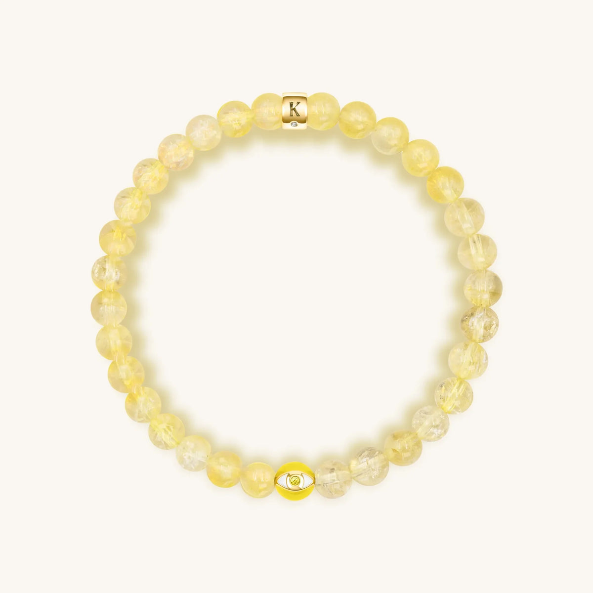 Blessed Sunshine Citrine November Birthstone Evil Eye Bracelet