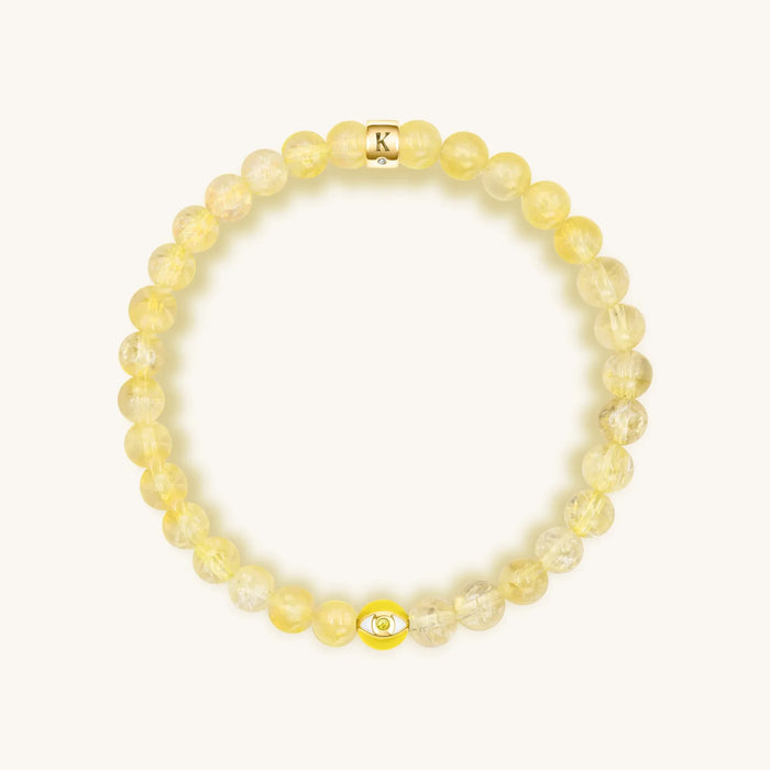 Blessed Sunshine Citrine November Birthstone Evil Eye Bracelet