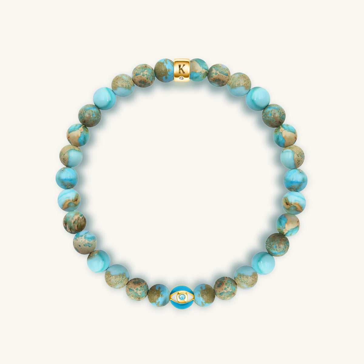 Divine Healing Turquoise December Birthstone Evil Eye Bracelet