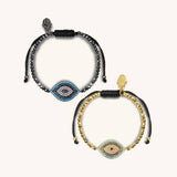 Guardian Gleam Hematite Evil Eye Bracelet Set