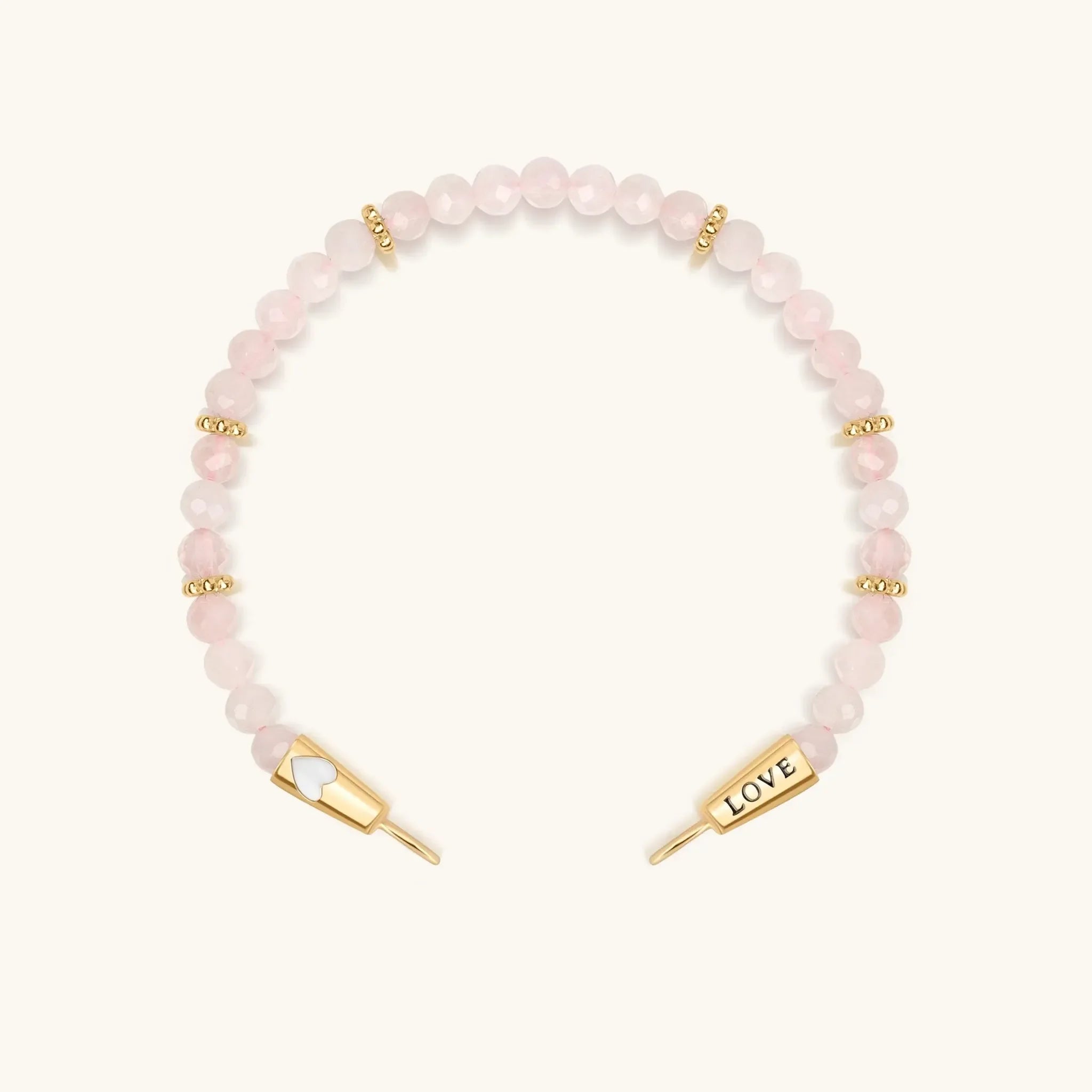 Compassionate Soul - Rose Quartz Heart Bracelet