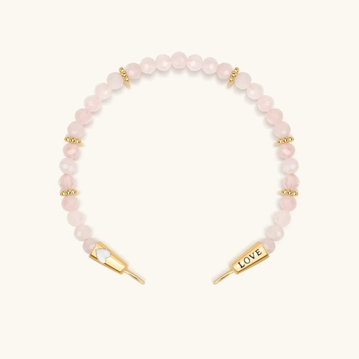 Compassionate Soul - Rose Quartz Heart Bracelet