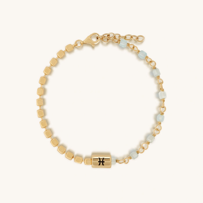Eternal Romantic Aquamarine Pisces Bracelet