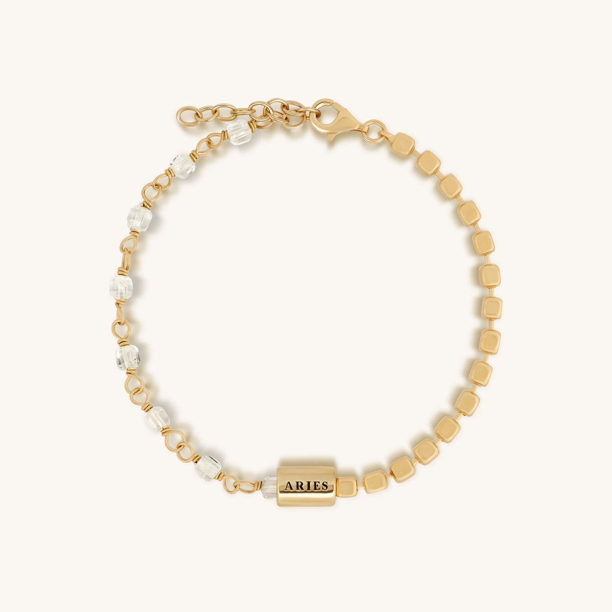 Courageous Presence Crystal Quartz Aries Bracelet
