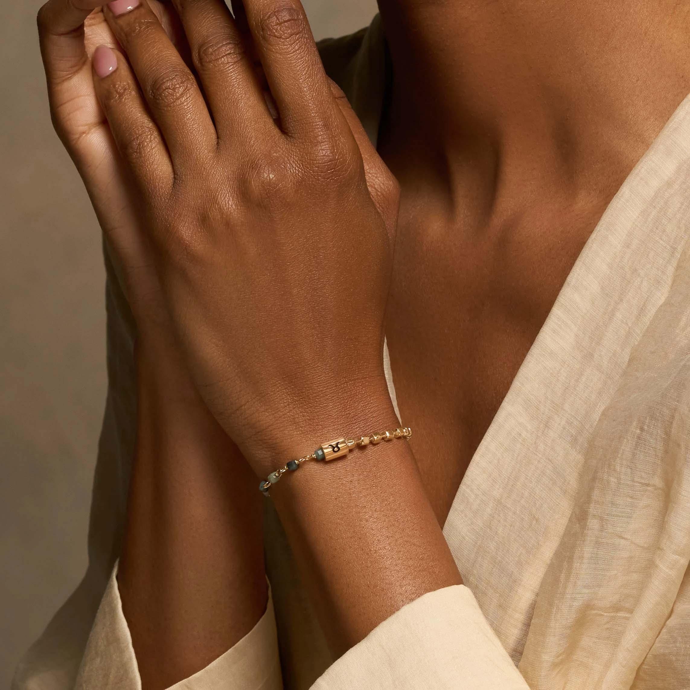 Steadfast Dedication Emerald Taurus Bracelet