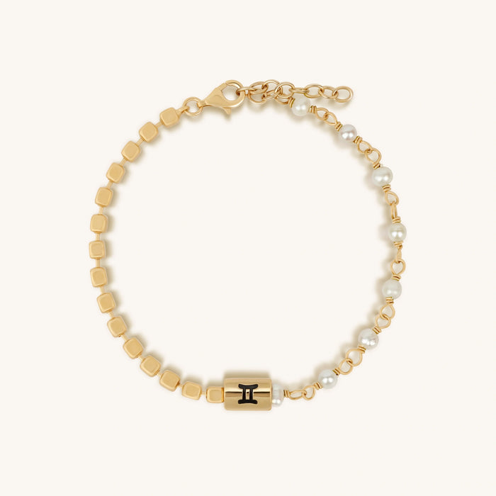 Endearing Duality Pearl Gemini Bracelet