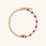 Loyal Heart Ruby Cancer Bracelet