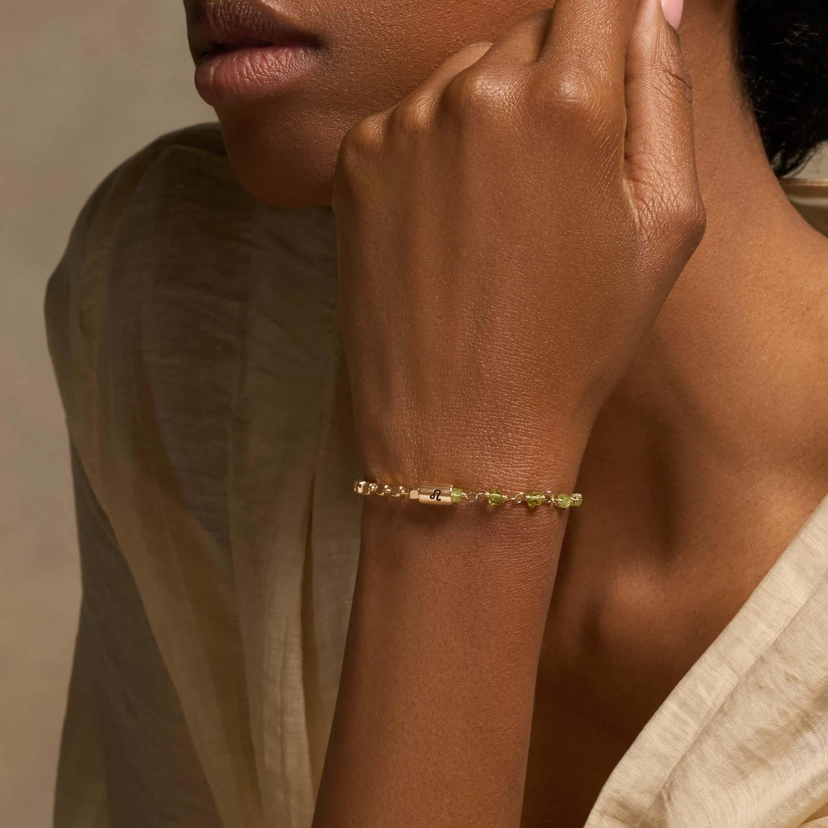 Fearless Honesty Peridot Leo Bracelet