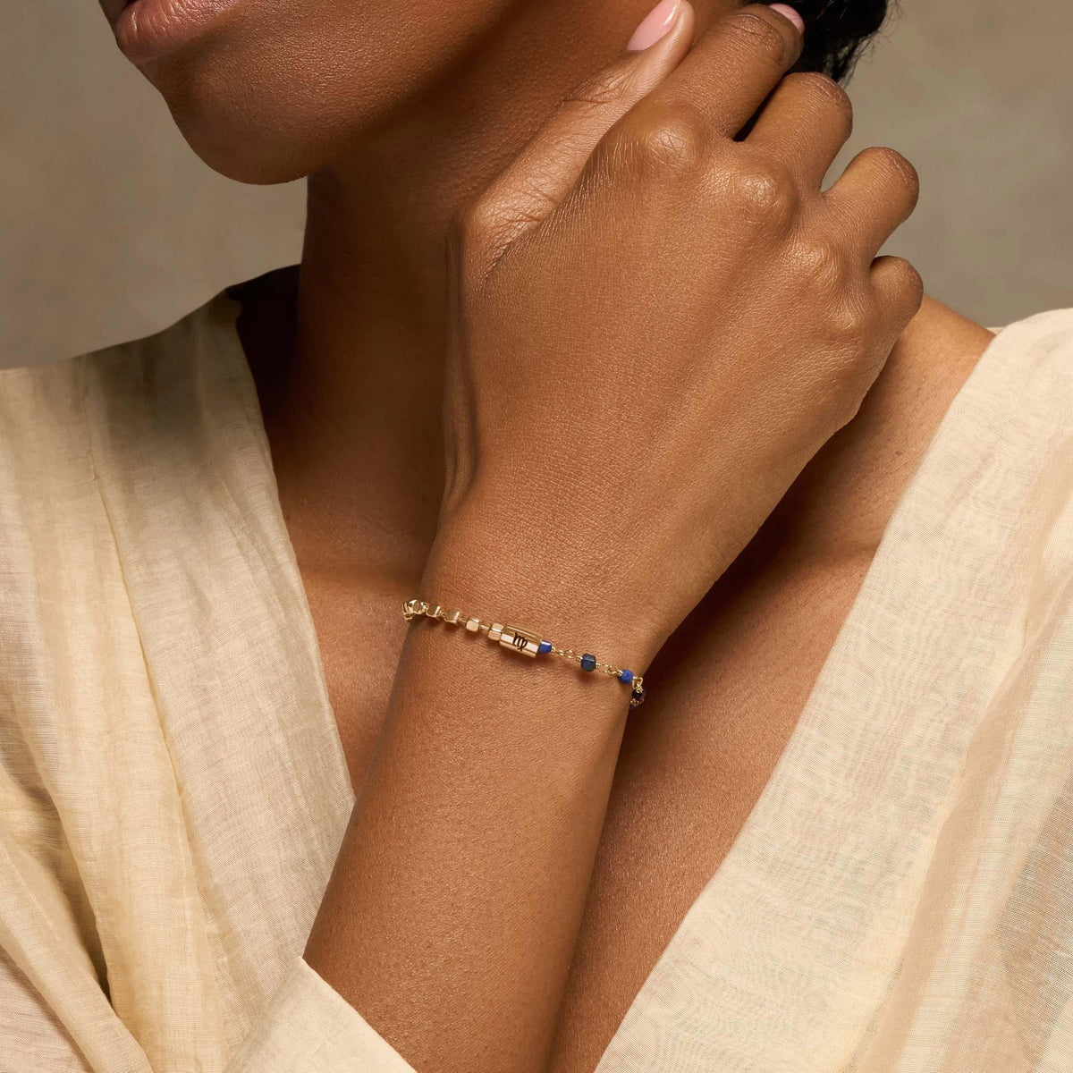 Pragmatic Elegance Lapis Lazuli Virgo Bracelet