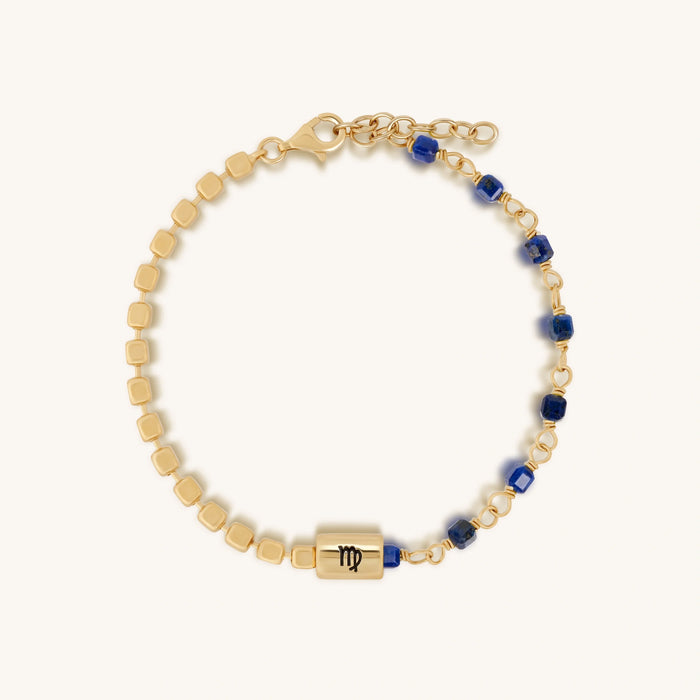 Pragmatic Elegance Lapis Lazuli Virgo Bracelet