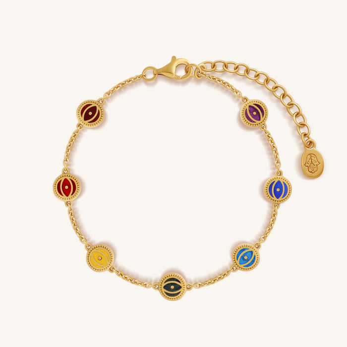 Eternal Harmony Evil Eye Chakra Gemstone Bracelet