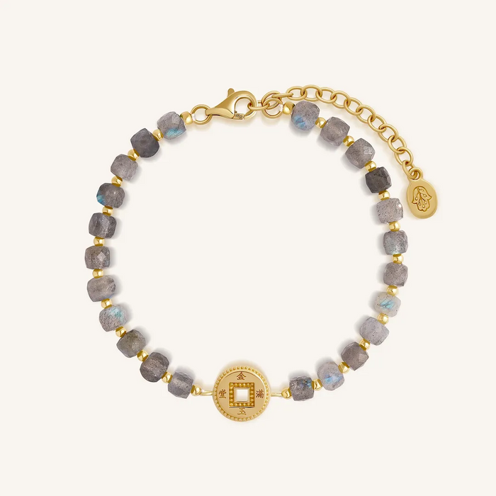 Inner Light Labradorite Coin Bracelet