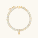 Effortless Strength 14K Gold Opal Hamsa Bracelet