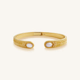 Free Spirit Opal Feather Cuff Bracelet