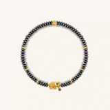 Silent Sentinel Elephant Hematite Bracelet