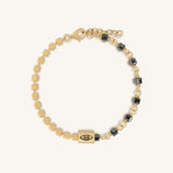 Soulful Delight Hematite Evil Eye Bracelet