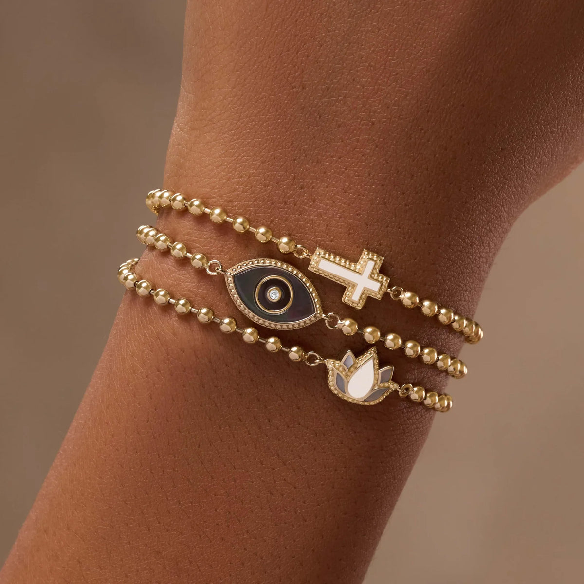 Sacred Harmony Mother of Pearl Bracelet Set