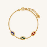 Abundance Awakened Multi-Stone Evil Eye Bracelet