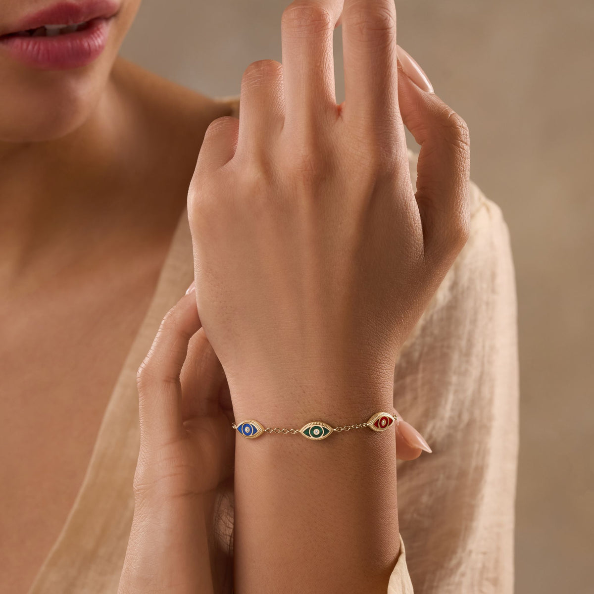Abundance Awakened Multi-Stone Evil Eye Bracelet – image 2