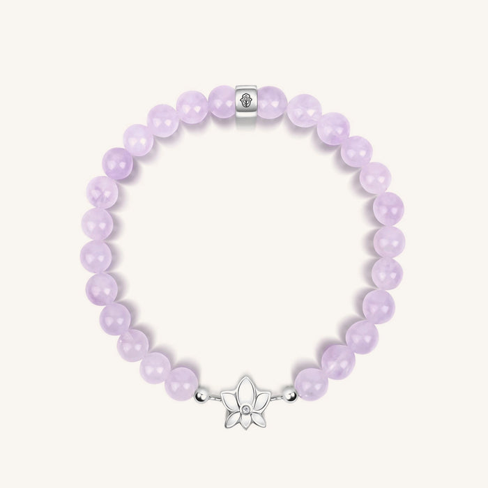 Peace and Purity Lavender Jade Lotus Bracelet