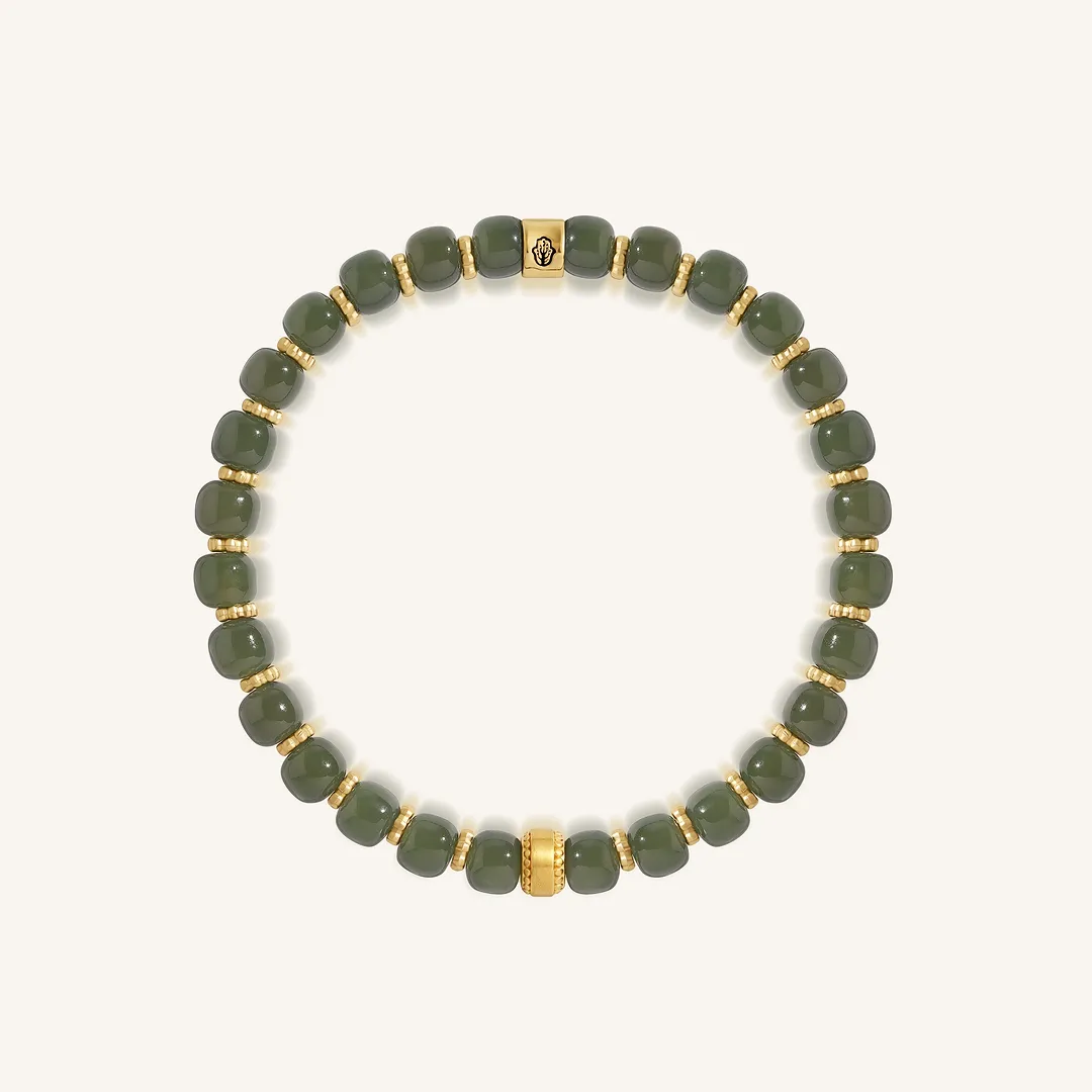 Verdant Harmony Jade Stretch Bracelet