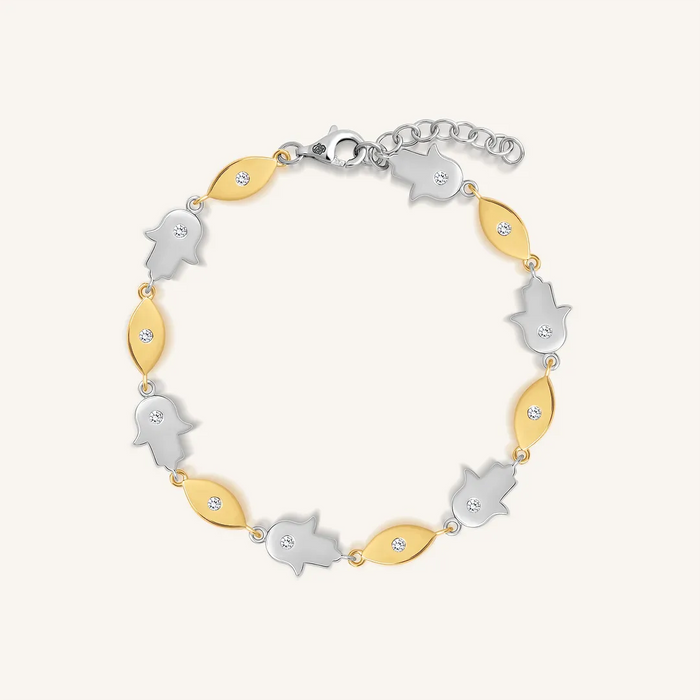 Fortune Alignment Evil Eye & Hamsa Bracelet