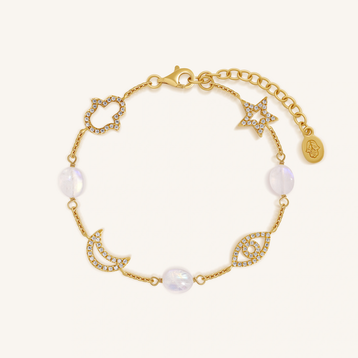 Lunar Blessings Multi-Charm Bracelet