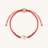 Transcendental Wisdom - Red String Moon & Stars Charm Bracelet
