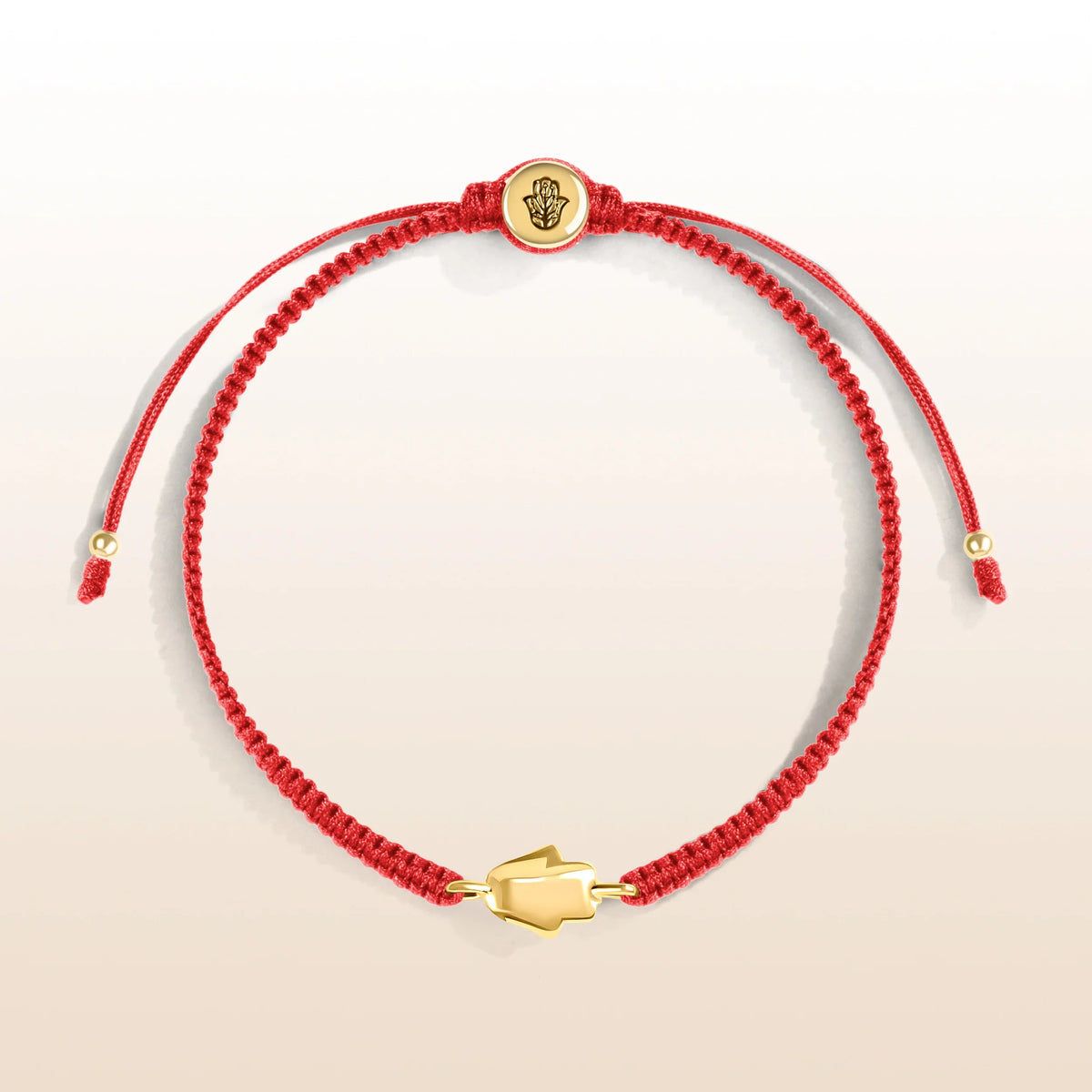 Grateful Soul Red String Hamsa Charm Bracelet