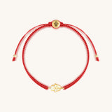 Grateful Soul Red String Hamsa Charm Bracelet