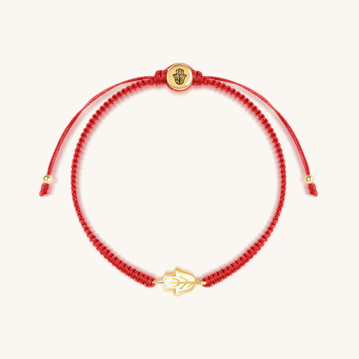 Grateful Soul Red String Hamsa Charm Bracelet