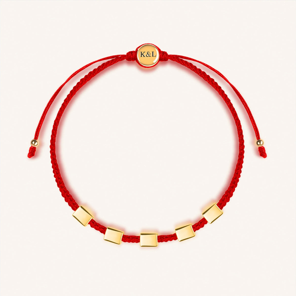 Seek Wisdom Red String White Enamel Multi Charm Bracelet