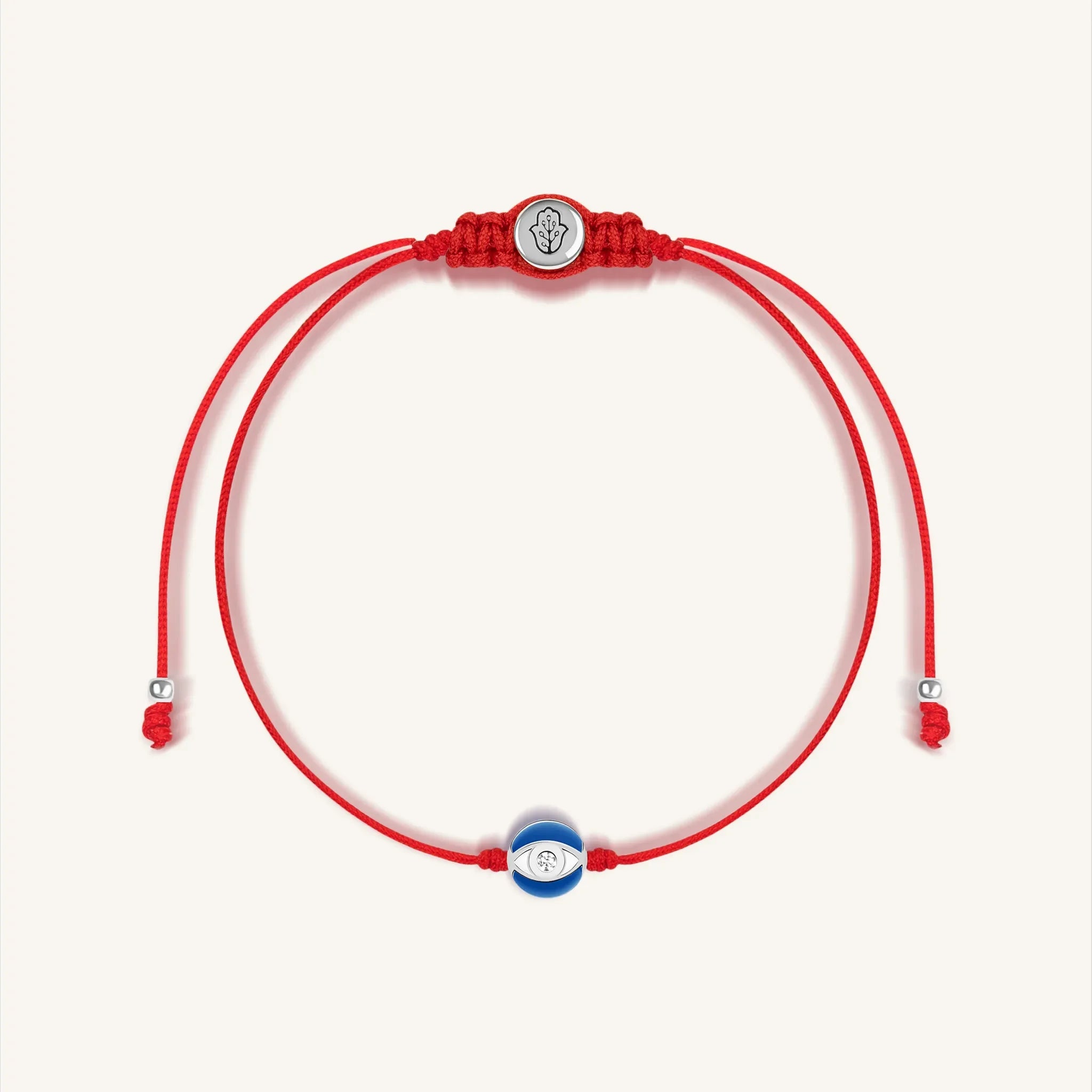 Super Guardian Navy Enamel Evil Eye Red String Bracelet