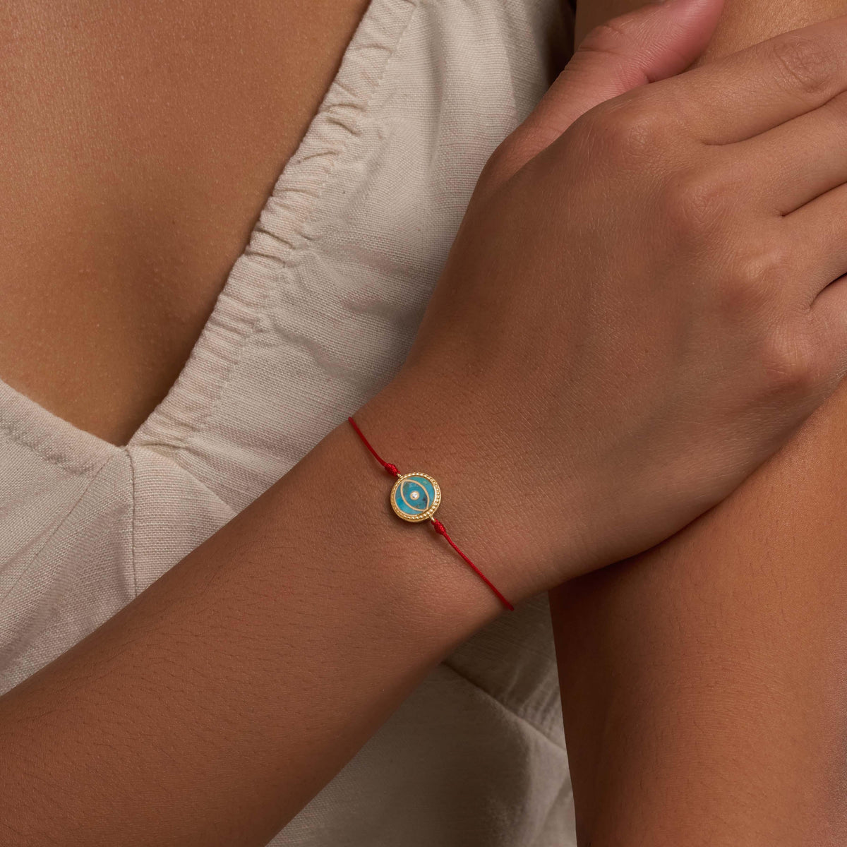 Universal Harmony Turquoise Evil Eye Red String Bracelet
