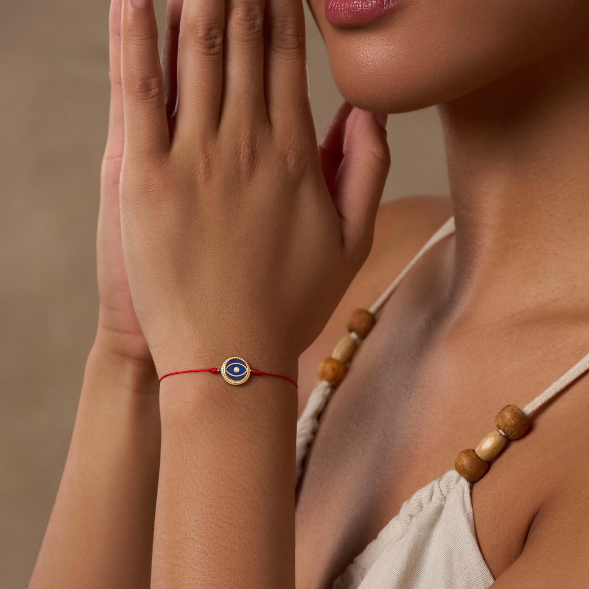 Intuitive Guardian Lapis Lazuli Evil Eye Red String Bracelet
