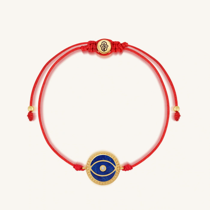 Intuitive Guardian Lapis Lazuli Evil Eye Red String Bracelet