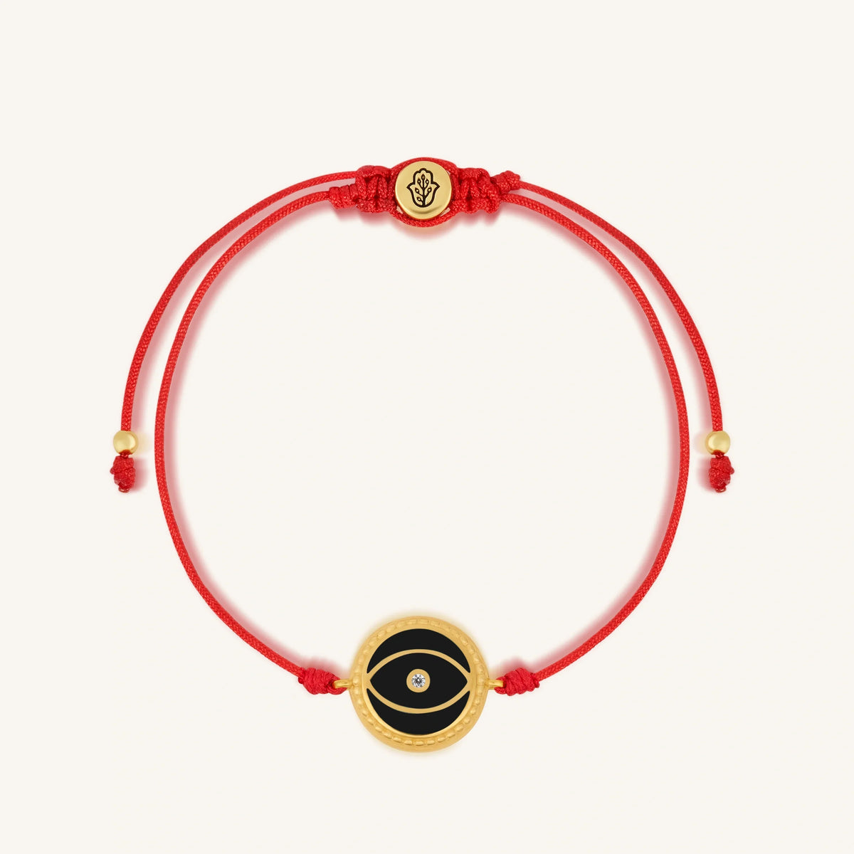 Stabilizing Energy Black Onyx Evil Eye Red String Bracelet
